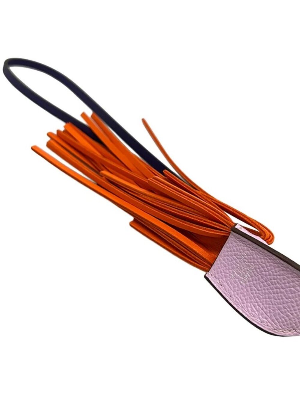 HERMES Poisson Charm Guimauve Feu Purple Agneau Milo Veau Epsom Veau Swift G - Picture 7 of 7